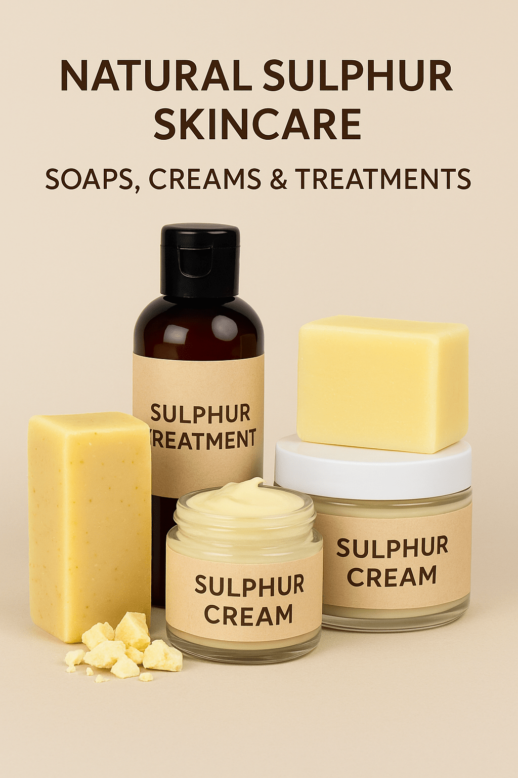 Natural Sulphur Natures Skin Solution - Herbalshire Handmade Herbal Products