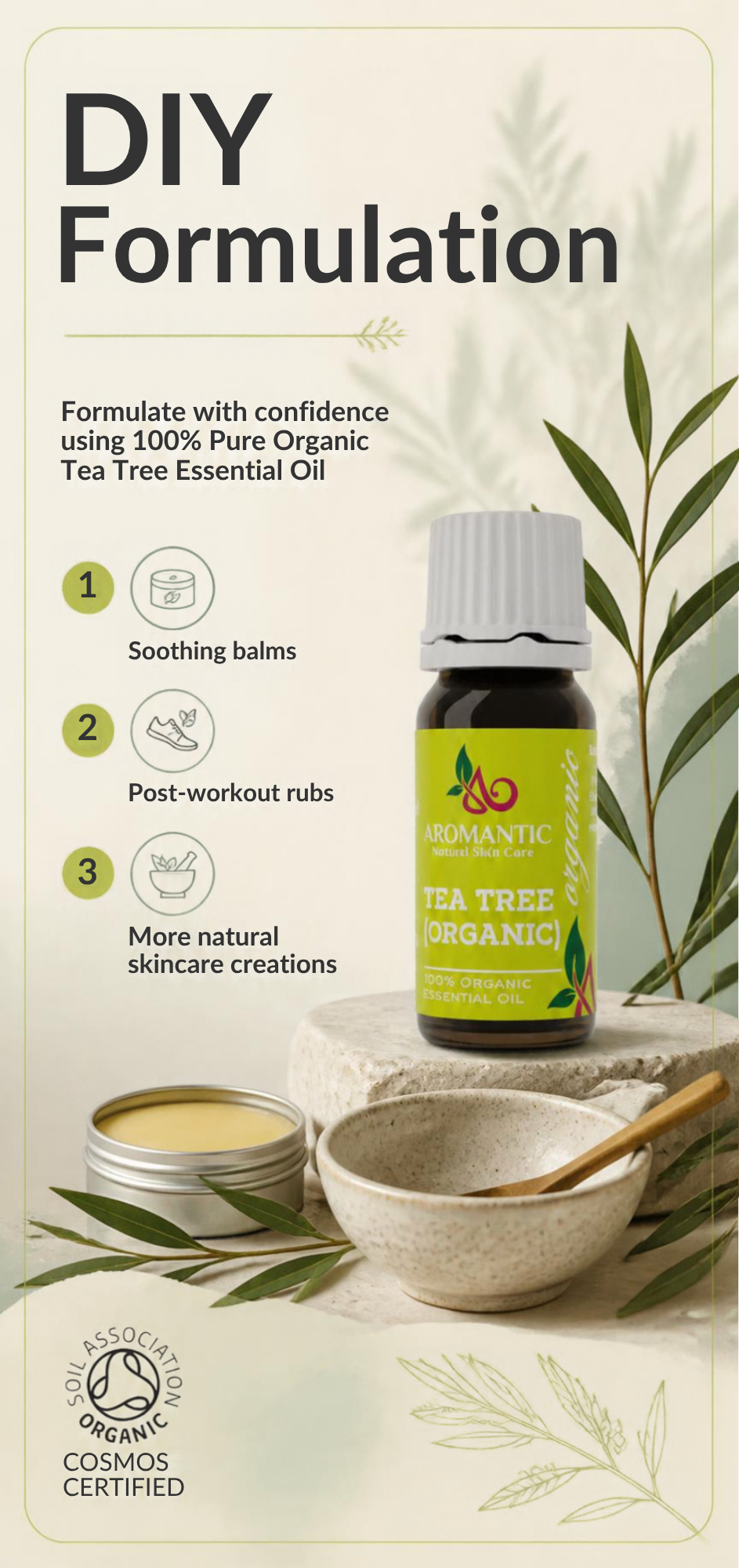 Organic Tea Tree Essential Oil | Purifying Skin & Nail Care