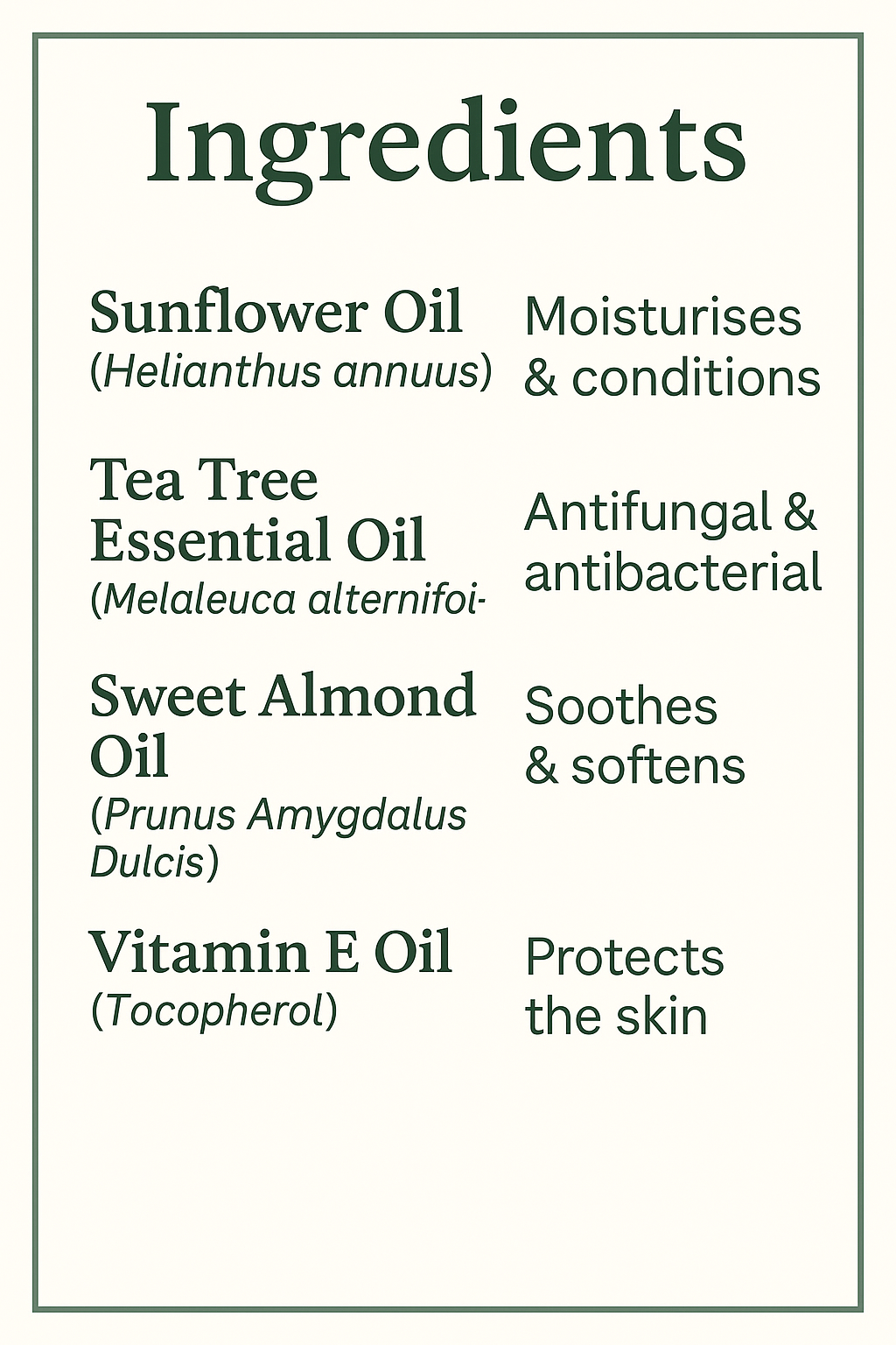 Natural Antifungal Topical Oil 10ml/30ml – Thrush, Cystitis, Candida, Yeast – Handmade in UK