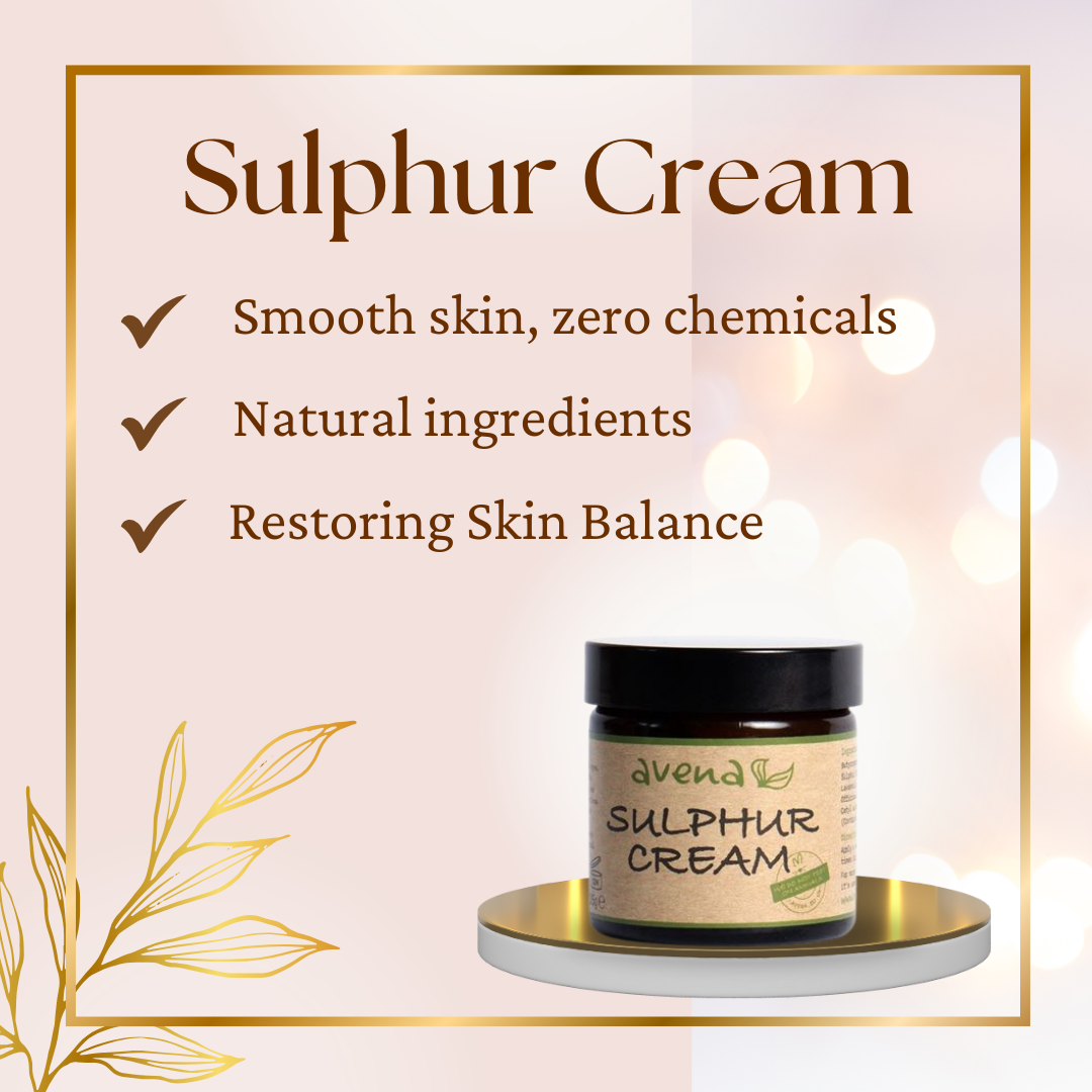 Sulphur Cream for Acne Eczema Rosacea – Natural Spot Treatment – Made in UK
