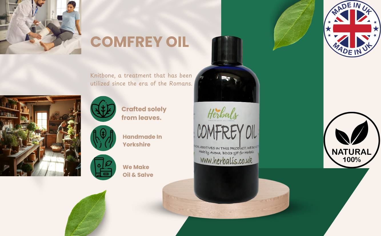 Comfrey Leaf Infused Oil - Natural Relief for Arthritis, Fractures & Sprains