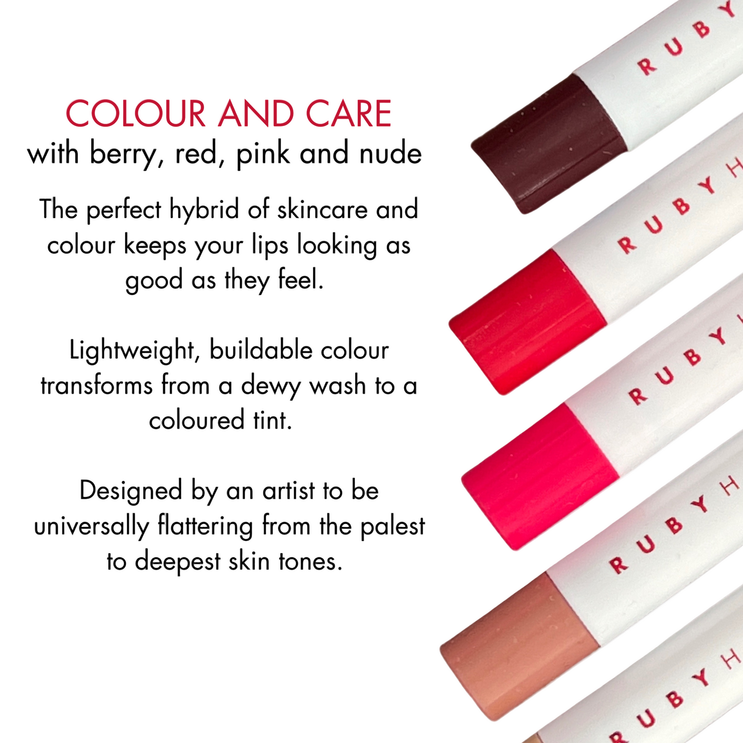 Ruby Hammer Lip Serum Balm – Hydrating Tinted Lip Treatment with Sativa Seed & Meadowfoam Oil