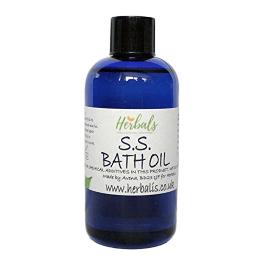 Ache Oil Bath Oil Stiffness Muscle Strain Soreness Stiffening Cramp Spasms - Herbalshire Handmade Herbal Products