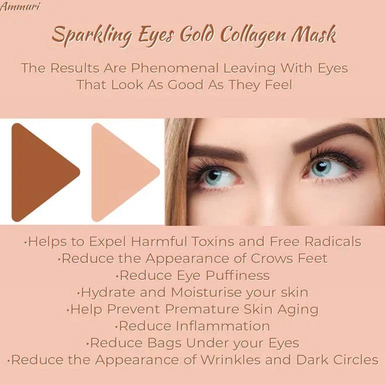 Ammuri 24k Gold Eye Mask for Dark Circles Treatment - Herbalshire Handmade Herbal Products