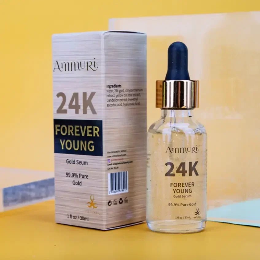 Ammuri 24K Gold Face Serum – Radiance & Anti - Aging Boost - Herbalshire Handmade Herbal Products