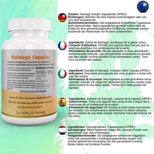 Andrographis Kalmegh Chirata Capsule - Herbalshire Handmade Herbal Products