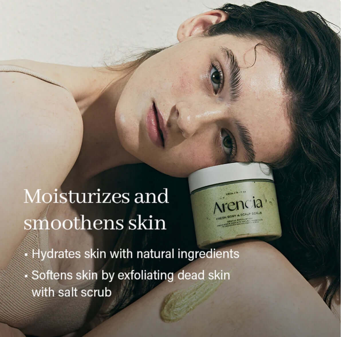 Arencia Fresh Cloud Body & Scalp Scrub - French Mint & Lily - Herbalshire Handmade Herbal Products