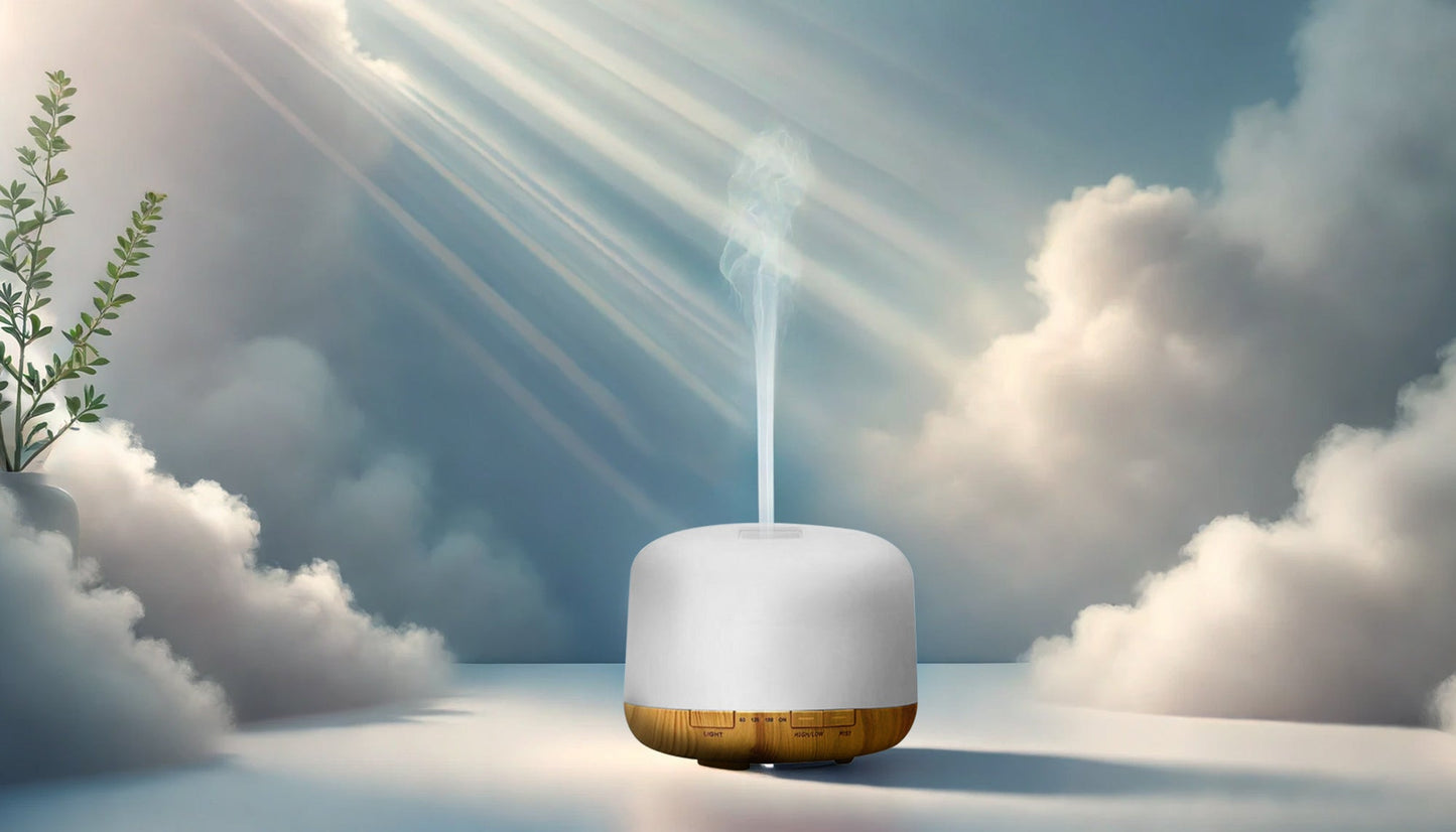 Aroma Diffuser With Wood Grain Base (USB) - Herbalshire Handmade Herbal Products