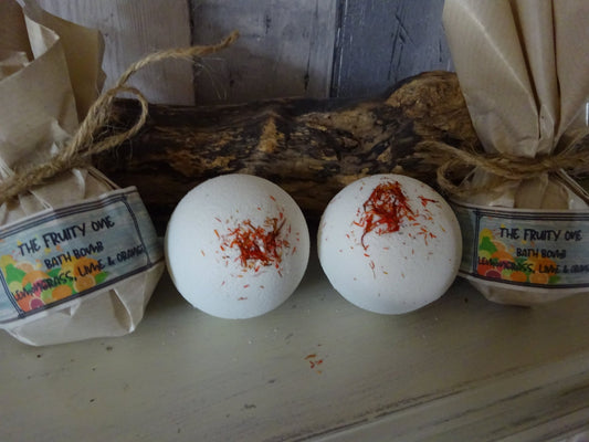 Aromatherapy Bath Bomb The Fruity One - Herbalshire Handmade Herbal Products
