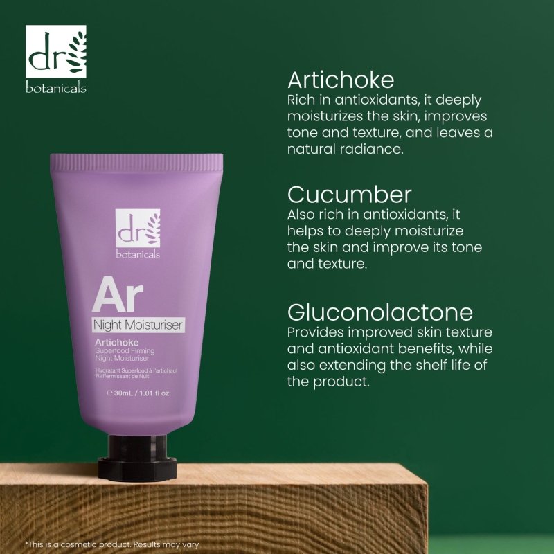 Artichoke Superfood Firming Night Moisturiser 30ml - Herbalshire Handmade Herbal Products