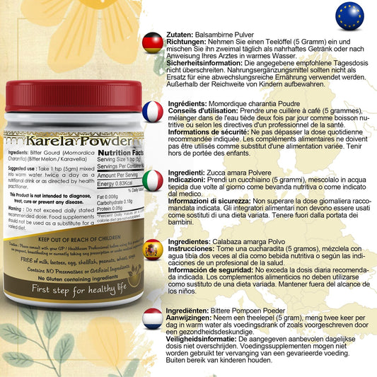 Bitter Gourd (Karela) Powder - Herbalshire Handmade Herbal Products