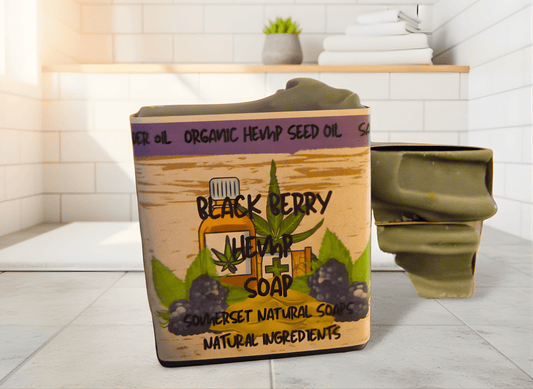 Black Berry Hemp Vegan soap - Herbalshire Handmade Herbal Products