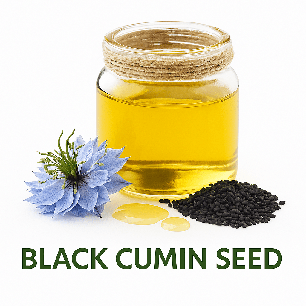 Black Cumin Seed Oil Nigella Sativa – Pure Organic Cold - Pressed Unrefined Virgin Oil for Hair Skin & Massage – Handmade by Herbalshire - Herbalshire Handmade Herbal Products