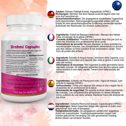 Brahmi Capsule - Herbalshire Handmade Herbal Products