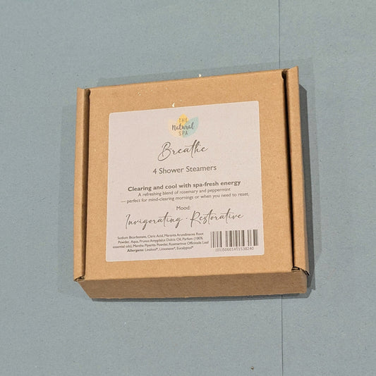 Breathe Aromatherapy Shower Steamers – Eucalyptus, Rosemary & Peppermint – Set of 4 - Herbalshire Handmade Herbal Products