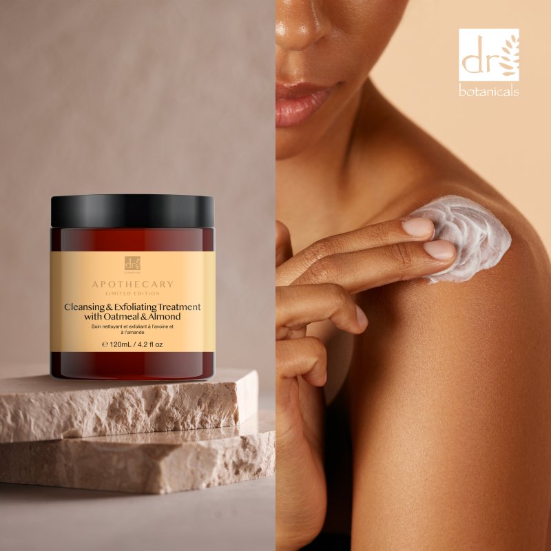 Cleansing & Exfoliating Treatment with Oatmeal & Almond 120ml - Herbalshire Handmade Herbal Products