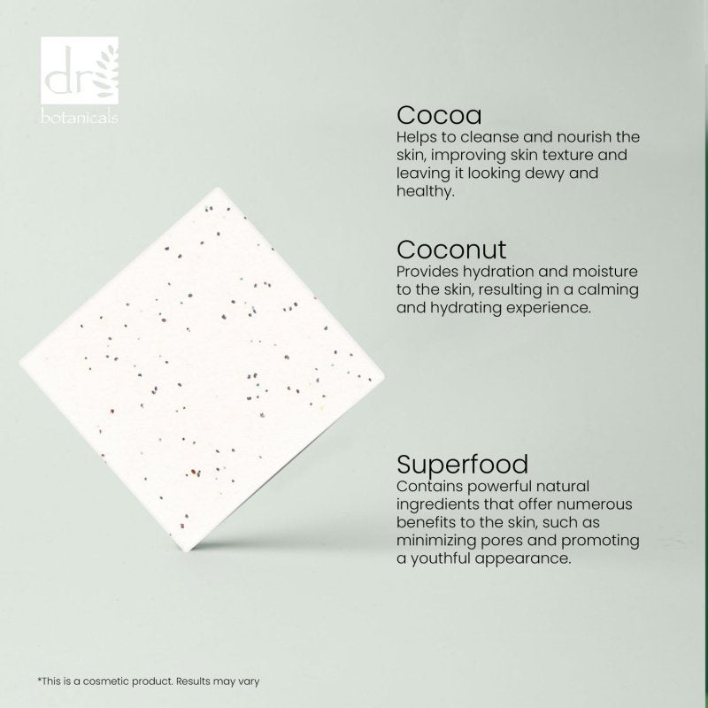 Cocoa And Coconut Superfood Facial Cleansing Bar 100g - Herbalshire Handmade Herbal Products