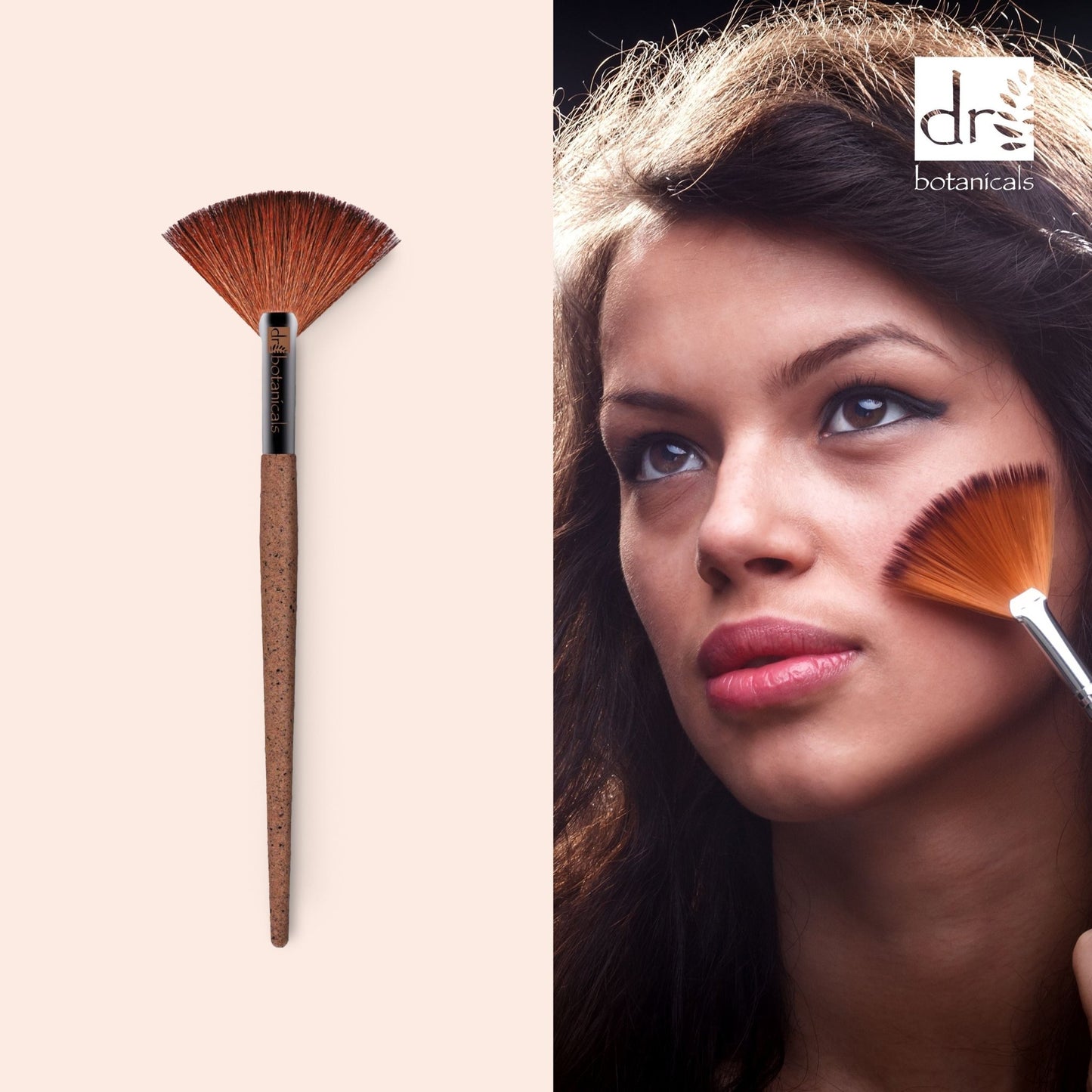 Dr Botanicals Coffee Ground Fan Brush Twin Value Savings Pack - Herbalshire Handmade Herbal Products