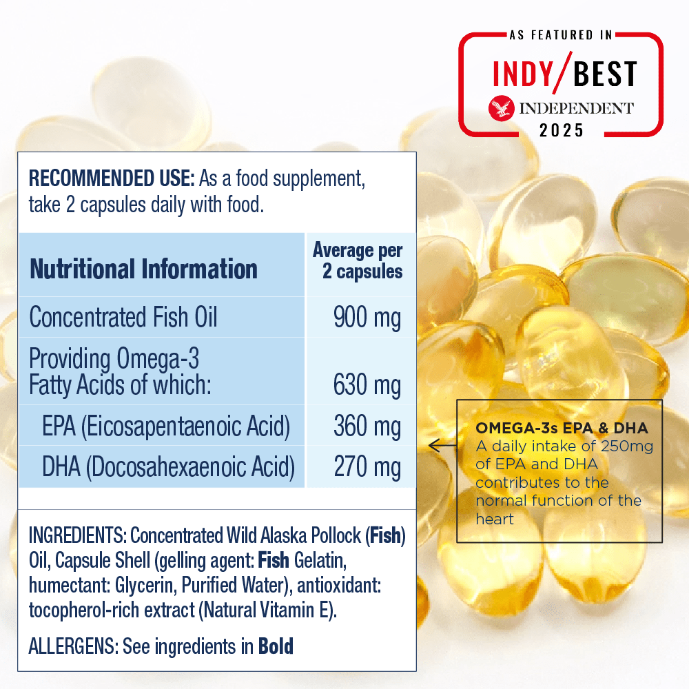 EASY SWALLOW MINIS Omega - 3 Fish Oil Capsules - Herbalshire Handmade Herbal Products