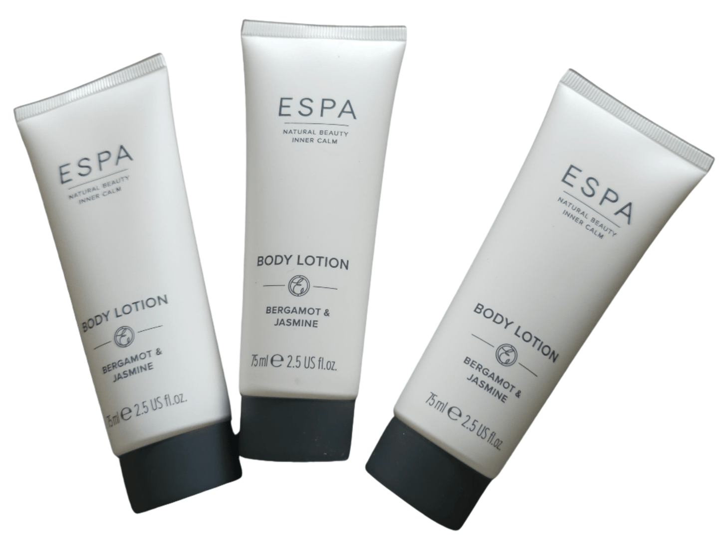 ESPA Bergamot & Jasmine Body Lotion – 3 x 75ml Travel Pack - Herbalshire Handmade Herbal Products