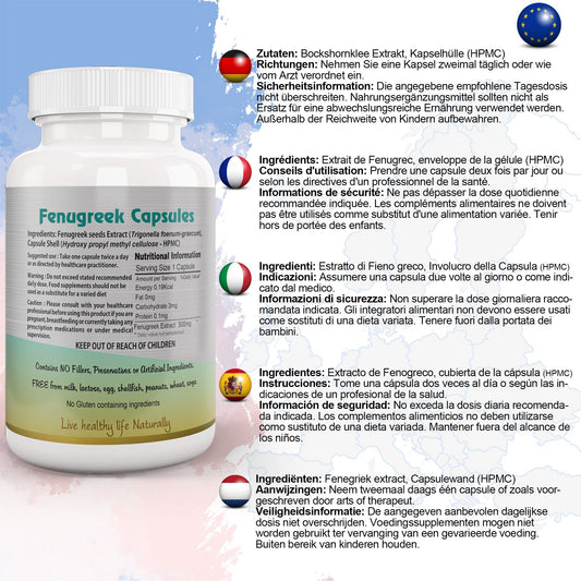 Fenugreek Capsule - Herbalshire Handmade Herbal Products