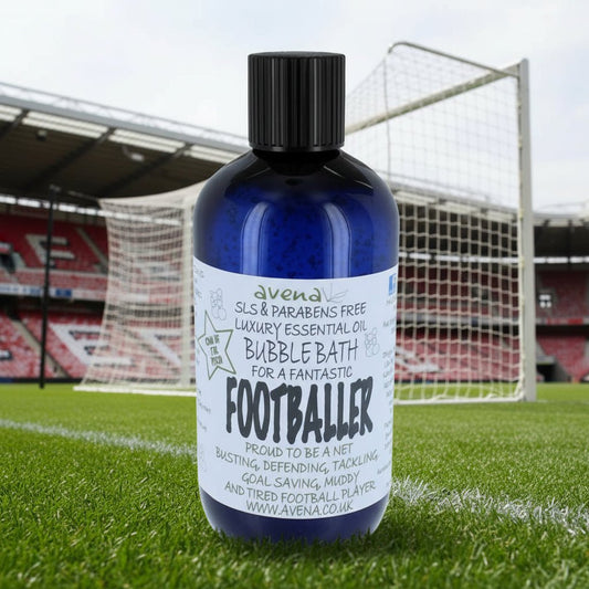 Footballer’s Bubble Bath – Natural Organic Base | Luxurious Men’s Gift 250ml | Handmade in Yorkshire - Herbalshire Handmade Herbal Products