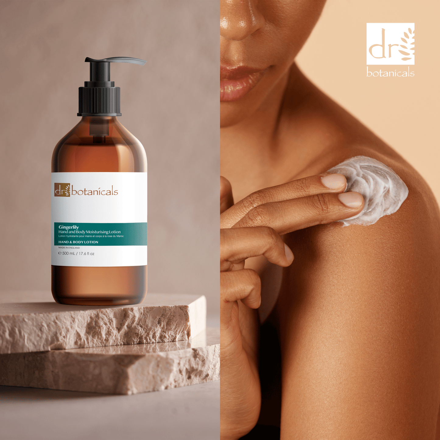 Gingerlily Hand & Body Moisturising Lotion 500ml - Herbalshire Handmade Herbal Products