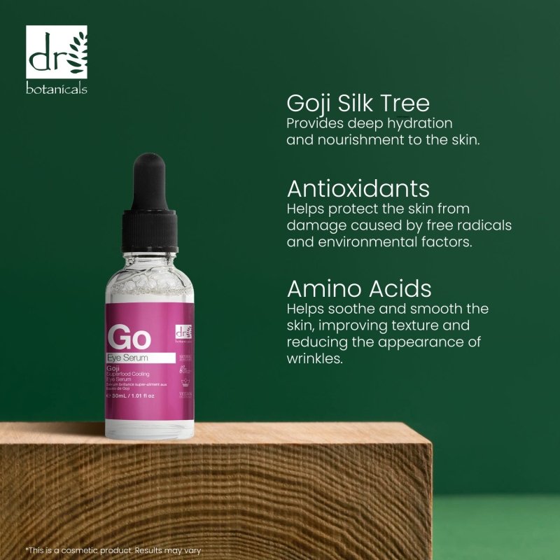 Goji Superfood Cooling Eye Serum 30ml - Herbalshire Handmade Herbal Products