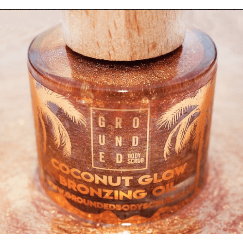 Golden Bronze Coconut Glow Shimmering Body Oil - Vanilla (50ml) - Herbalshire Handmade Herbal Products