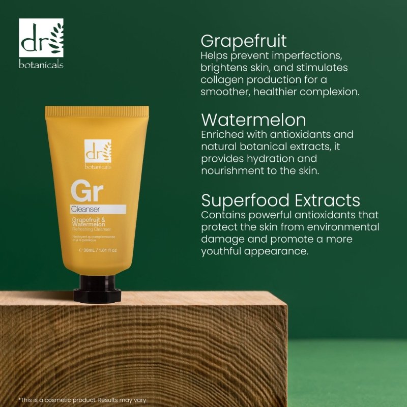 Grapefruit & Watermelon Refreshing Cleanser 30ml - Herbalshire Handmade Herbal Products