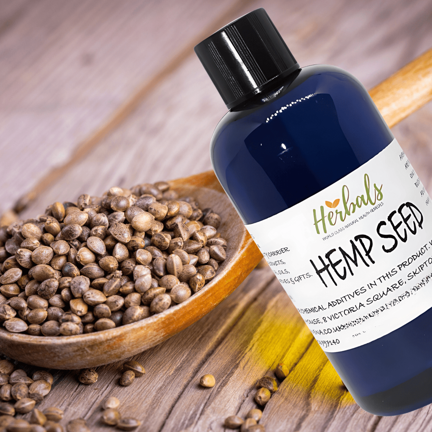 Hemp Seed Oil 100ml Cold Pressed Pure Carrier Oil Skin Hair Massage Moisturiser - Herbalshire Handmade Herbal Products