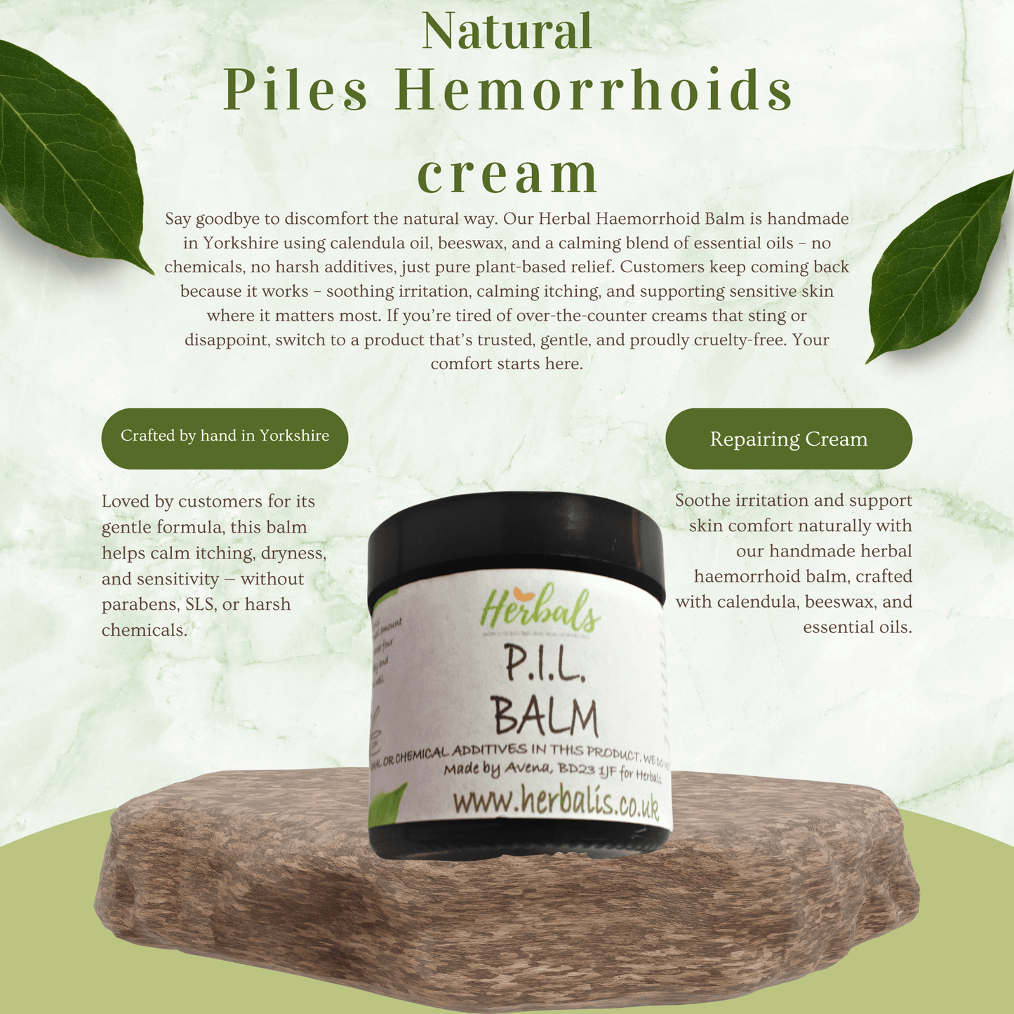 Herbal Cream for Hemorrhoids & Piles Relief – Natural UK Treatment - Herbalshire Handmade Herbal Products