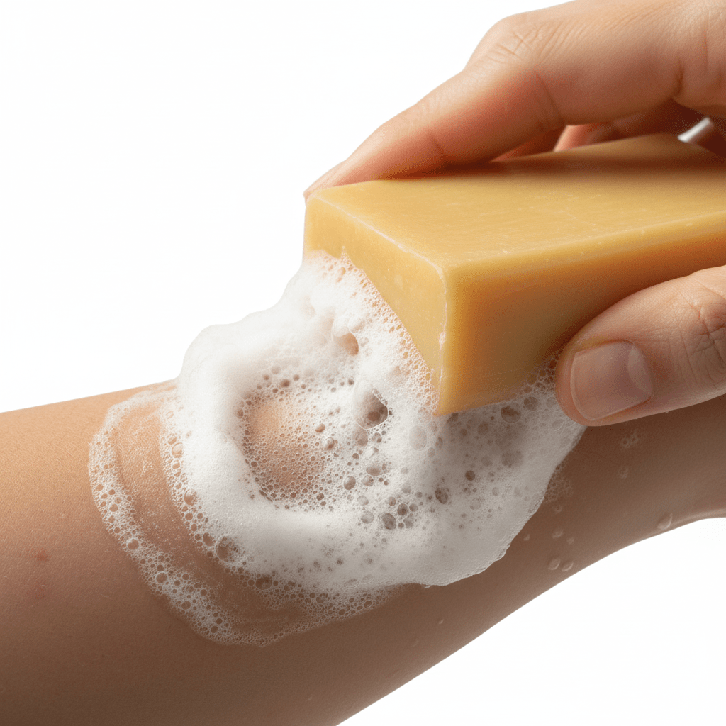 Handcrafted Tea Tree Soap: Protect your skin with this vegan soap for blemishes. Experience the natural benefits of tea tree oil in a gentle cleanse.