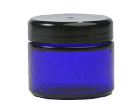 Jar, Blue Glass (50 ml) - Herbalshire Handmade Herbal Products