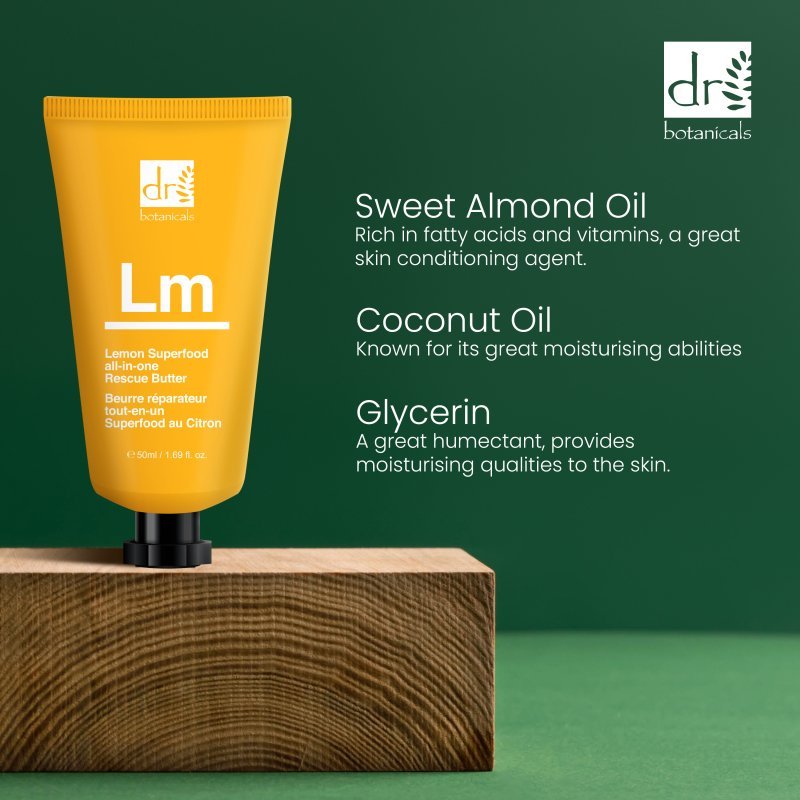 Lemon Superfood All - In - One Rescue Butter 50ml - Herbalshire Handmade Herbal Products