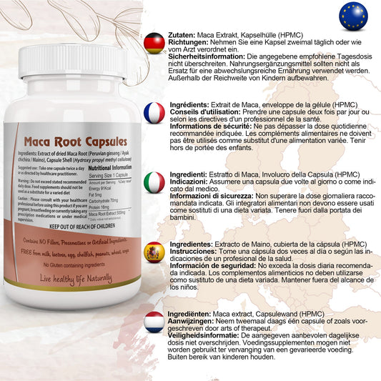 Maca Root Capsule - Herbalshire Handmade Herbal Products
