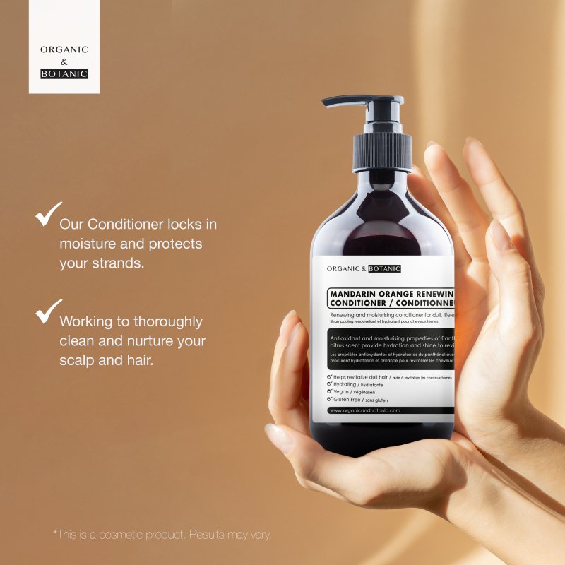 Mandarin Orange Renewing Conditioner 500ml - Herbalshire Handmade Herbal Products