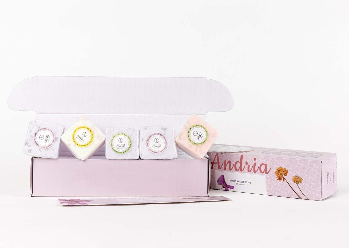 Mixed scents Shower Steamers Gift Set - 5 Big Fizzies, Cheer Up Package - Herbalshire Handmade Herbal Products
