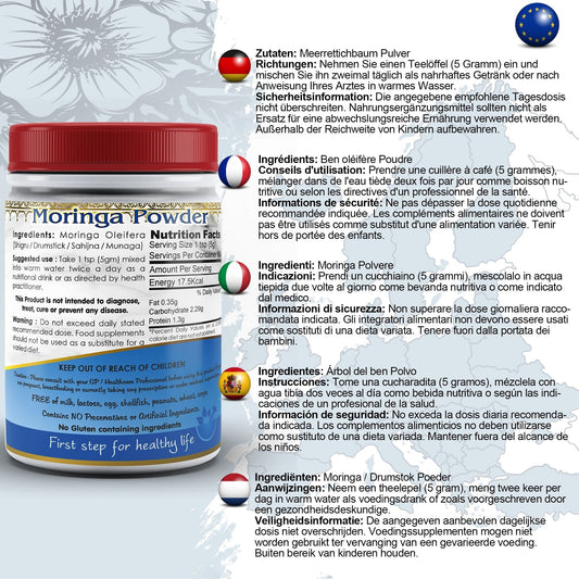Moringa Oleifera (Drumstick) Powder - Herbalshire Handmade Herbal Products