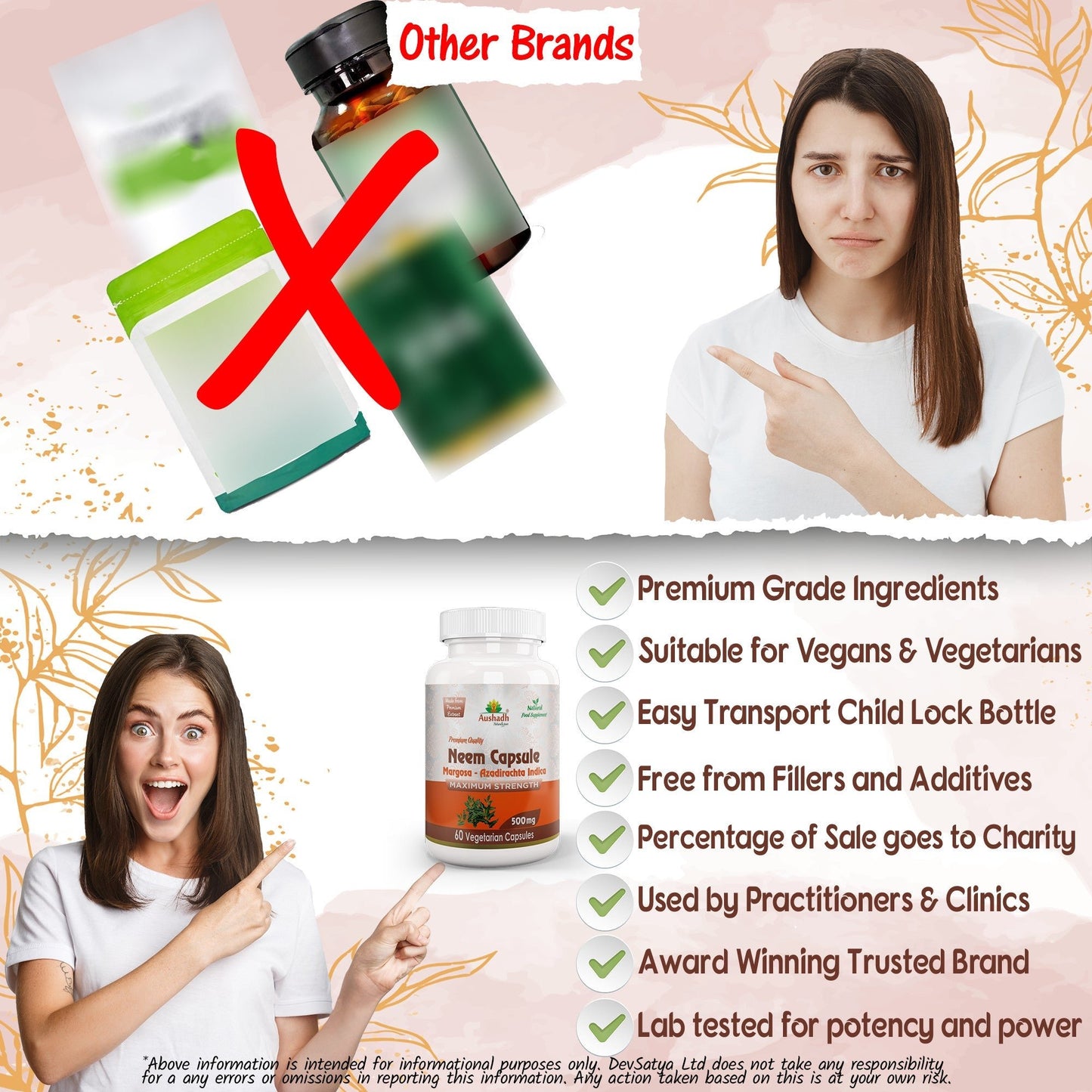 Neem (Margosa) Capsule - Herbalshire Handmade Herbal Products