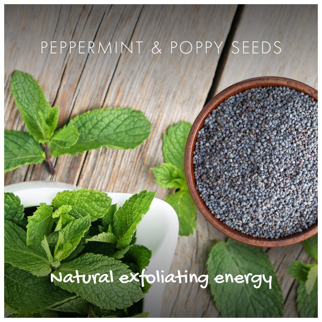 Peppermint & Poppyseeds Natural Soap - Herbalshire Handmade Herbal Products