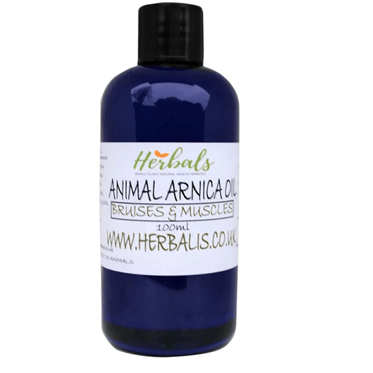 Pet Arnica Oil for Dogs & Cats – Natural Joint Pain Relief – Handmade in the UK - Herbalshire Handmade Herbal Products