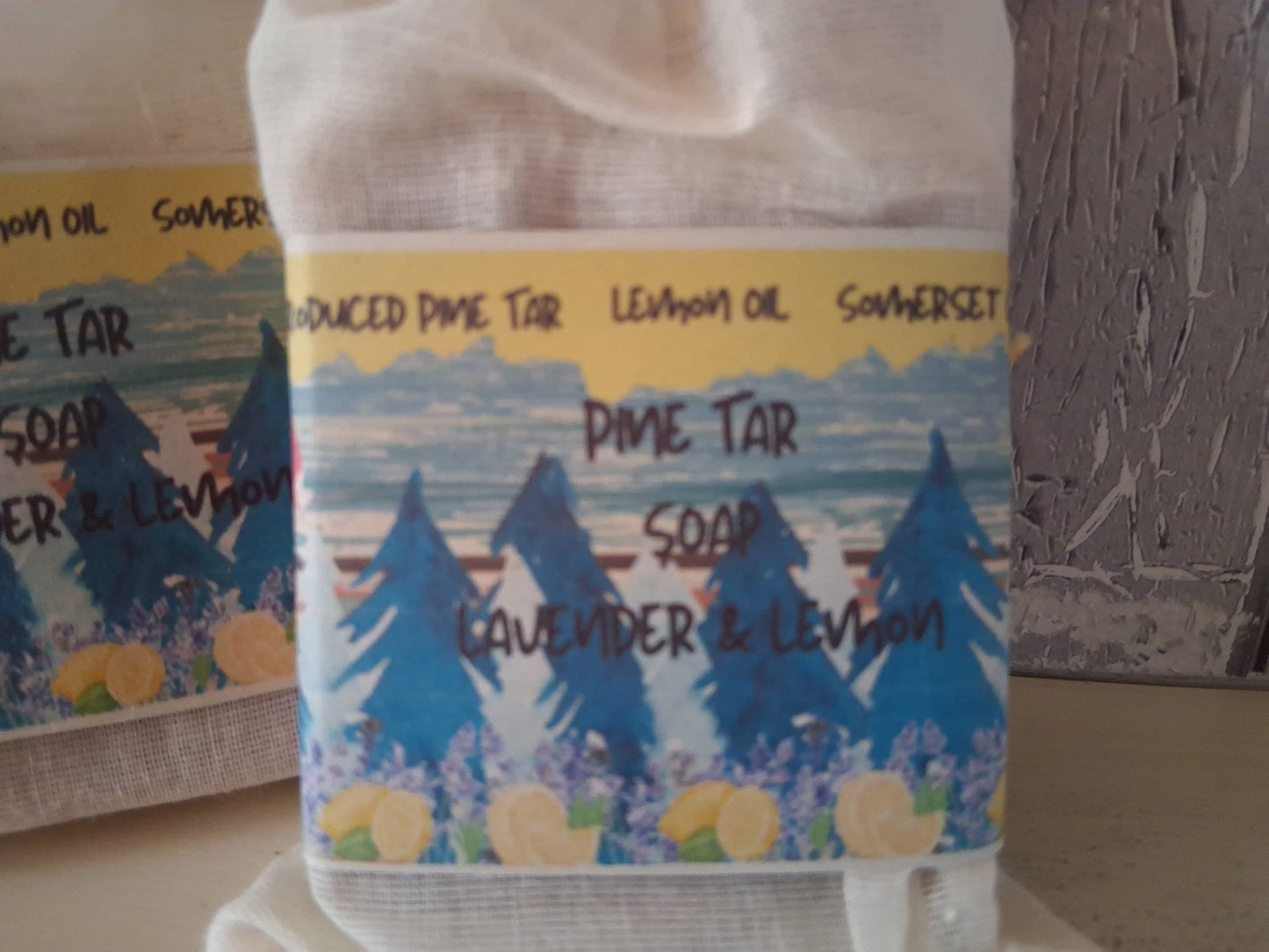 Pine Tar Soap Lavender Lemon - Herbalshire Handmade Herbal Products