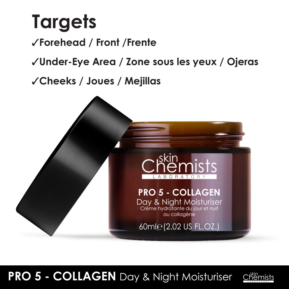 Pro - 5 Collagen Day And Night Moisturiser 60ml - Herbalshire Handmade Herbal Products