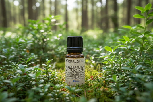 Pure Wintergreen Essential Oil | Natural Muscle Rub & Joint Pain Relief | Handmade in North Yorkshire (10ml, 30ml, 100ml) - Herbalshire Handmade Herbal Products