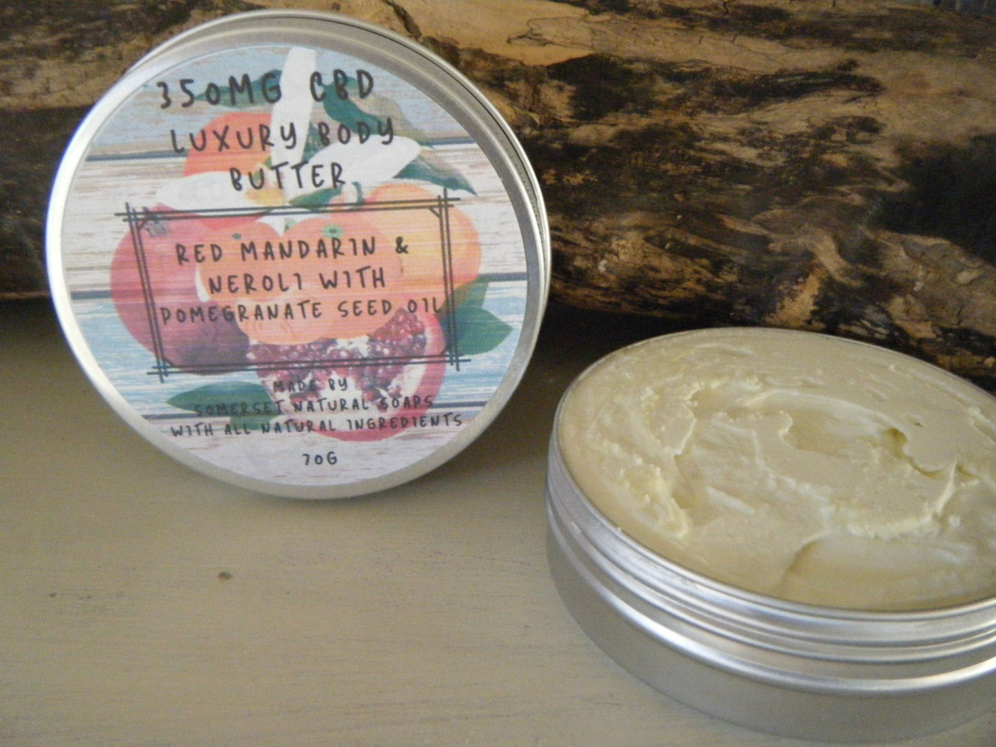Red Mandarin & Neroli CBD Luxury Body Butter - Herbalshire Handmade Herbal Products