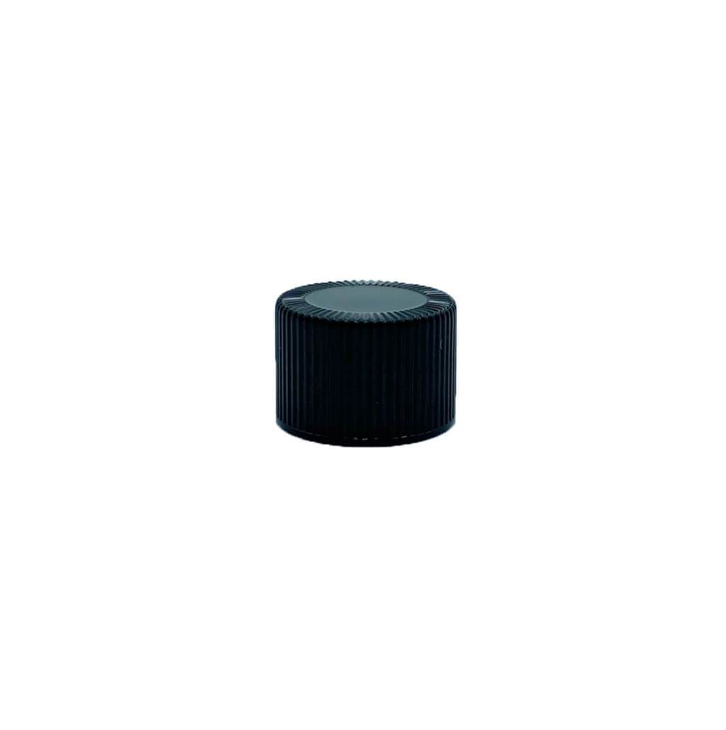 Ribbed Black Screw Cap - 20/410 - Herbalshire Handmade Herbal Products