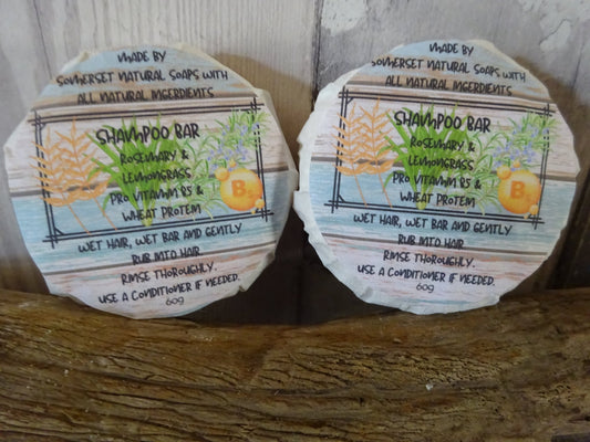 Rosemary & Lemongrass Solid Shampoo - Herbalshire Handmade Herbal Products