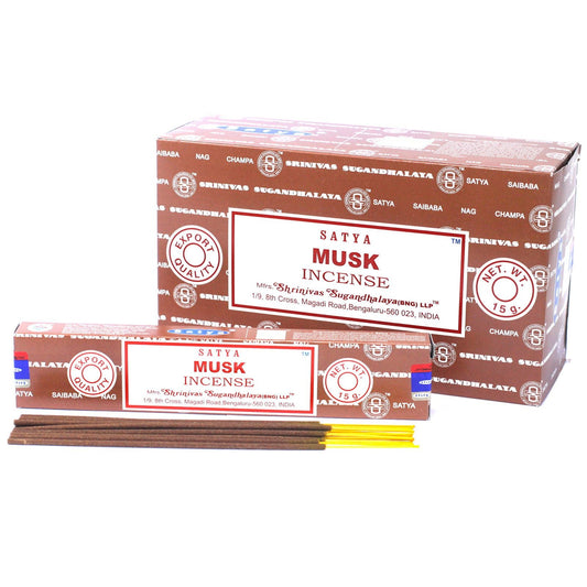 Satya Incense 15gm - Musk - Herbalshire Handmade Herbal Products