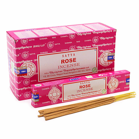 Satya Incense 15gm - Rose - Herbalshire Handmade Herbal Products